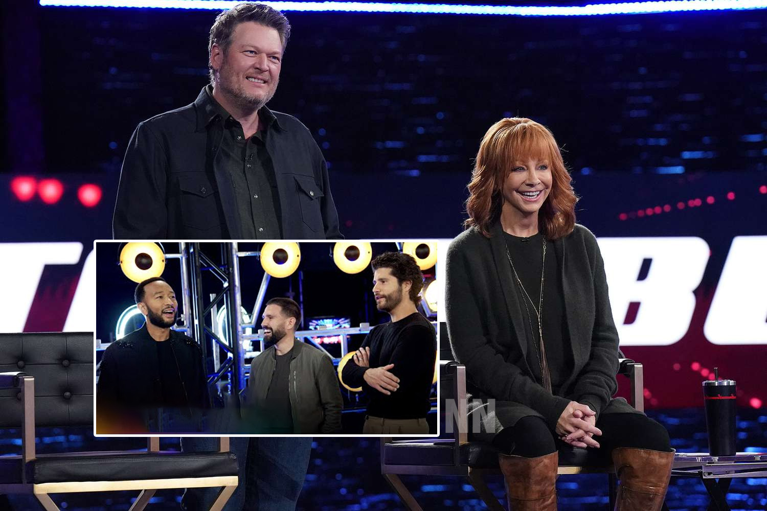 Video Reba Mcentire Does “the Blake Shelton Dance” John Legend Gloats About Beating Danshay 