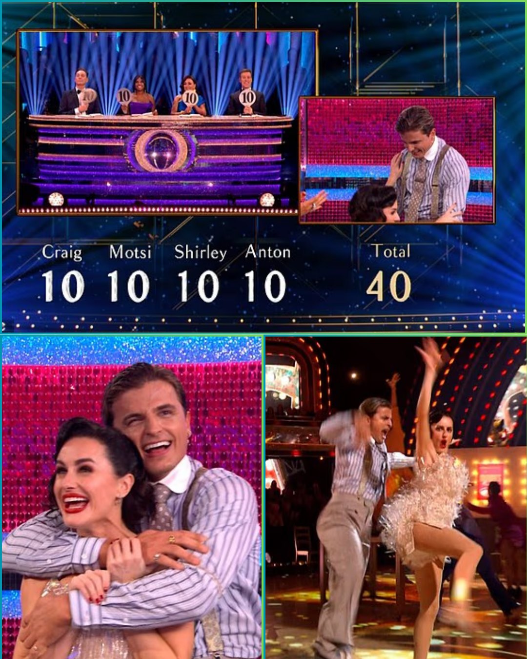 Why did Amber Davies receive widespread criticism from the audience despite achieving a perfect score of 40 for her Charleston?