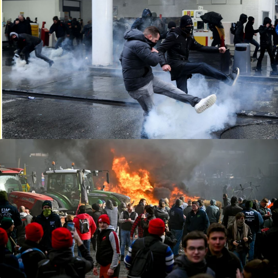 🔥 BRUSSELS UNDER SIEGE! 10,000 Farmers Storm EU Parliament as the “Deal of Death” Sparks Tractor War 🚜💥