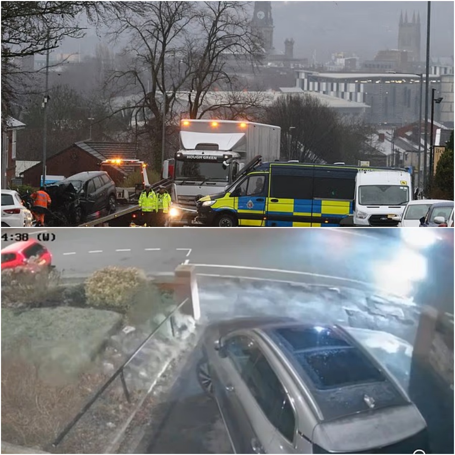 ShOcking footage shows Seat Leon racing through suburban roads at 122mph… ‘uploaded by teen’ who was kiIIɘd in horrific head-on smash just hours later: Clip now part of police probe into crash that left four dɘad SS